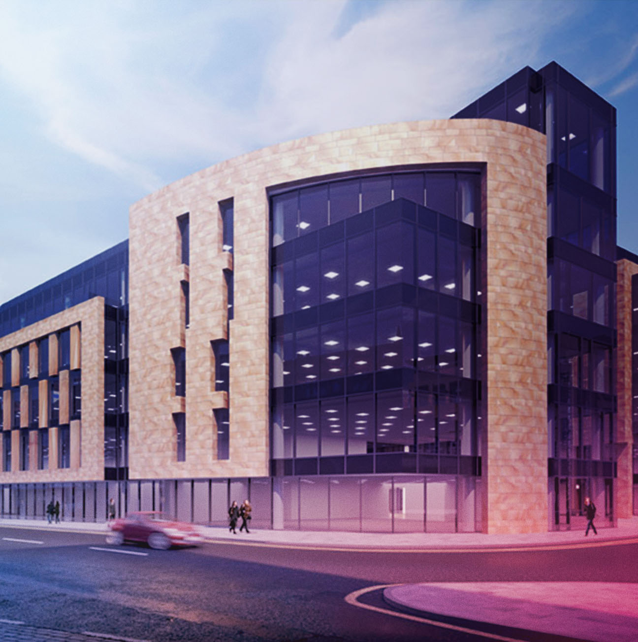 Office building exterior in Edinburgh.